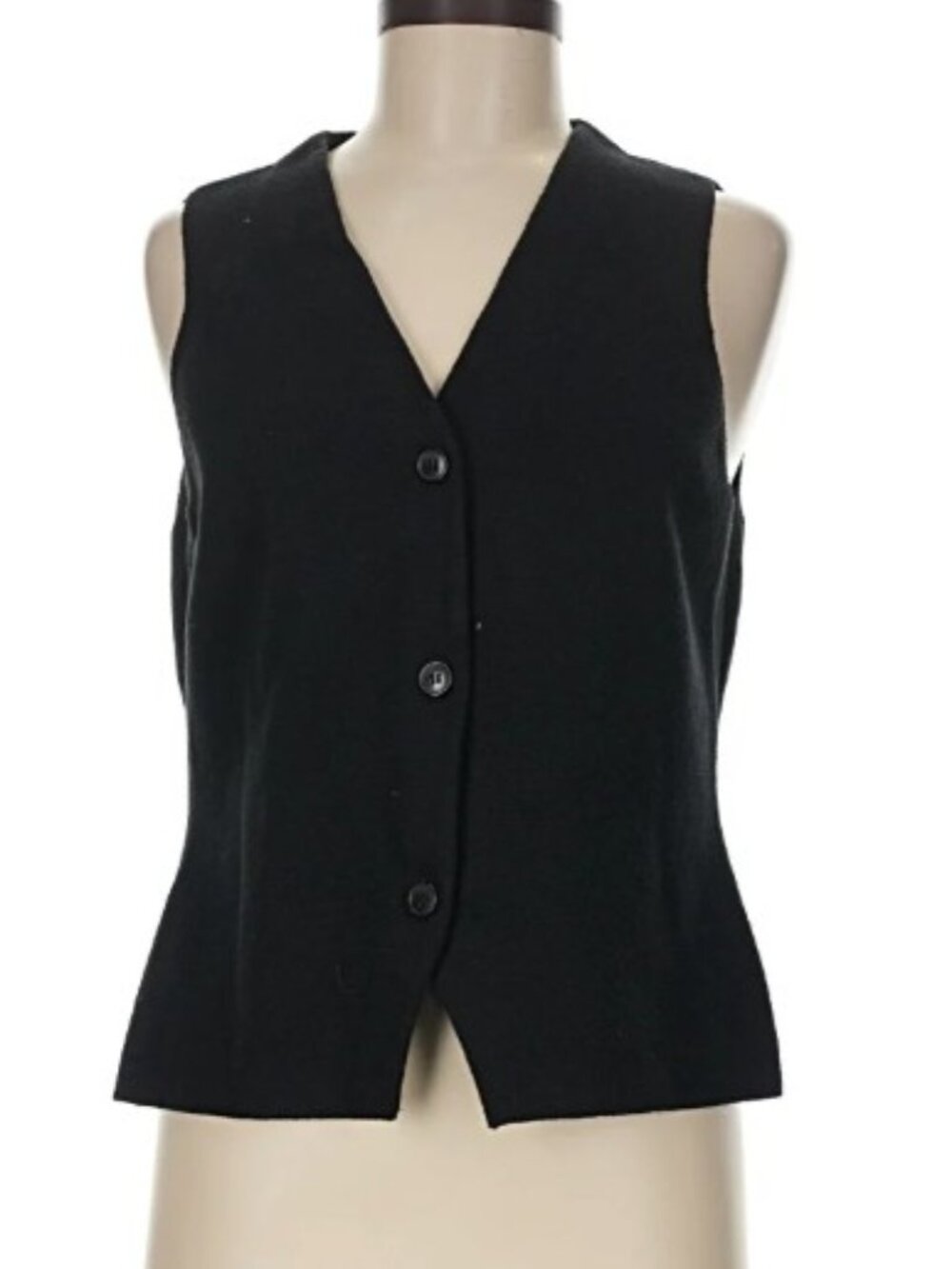 Cos Textured Sweater Vest Size M BLACK VEUC